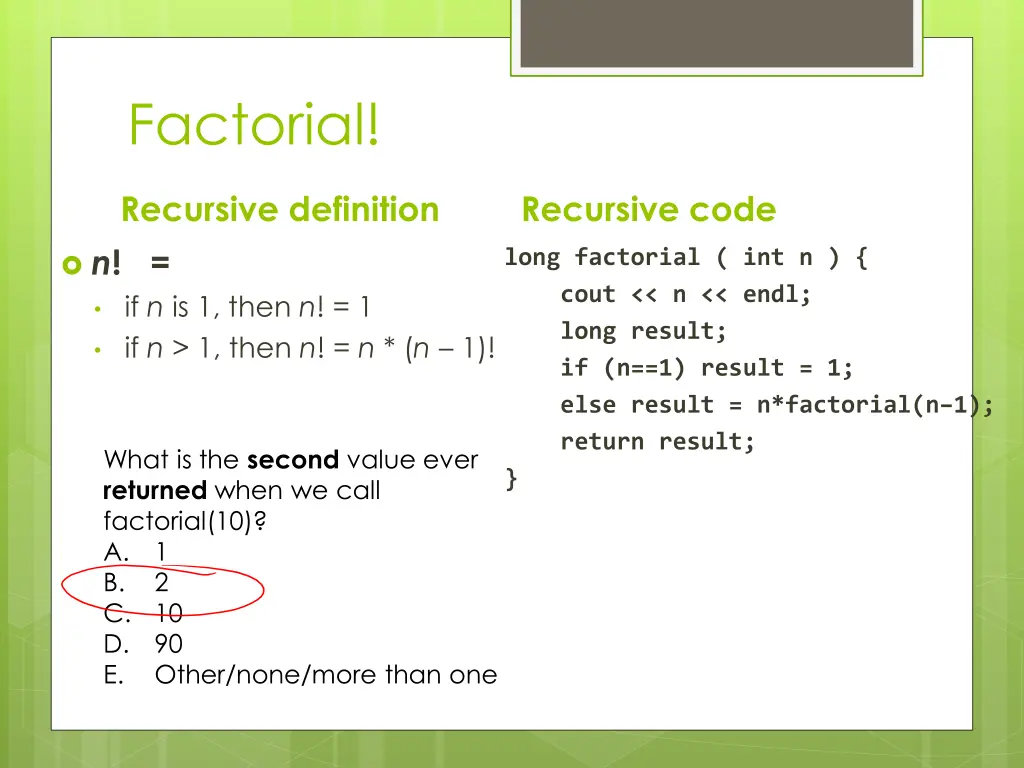 factorial 1
