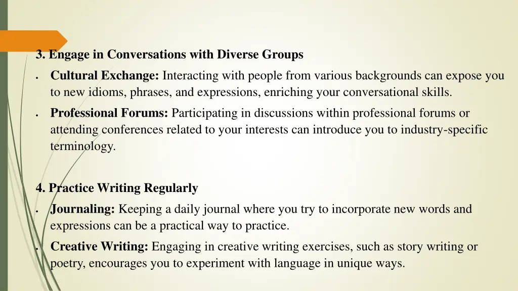 3 engage in conversations with diverse groups