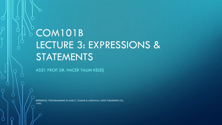 com101b lecture 3 expressions statements