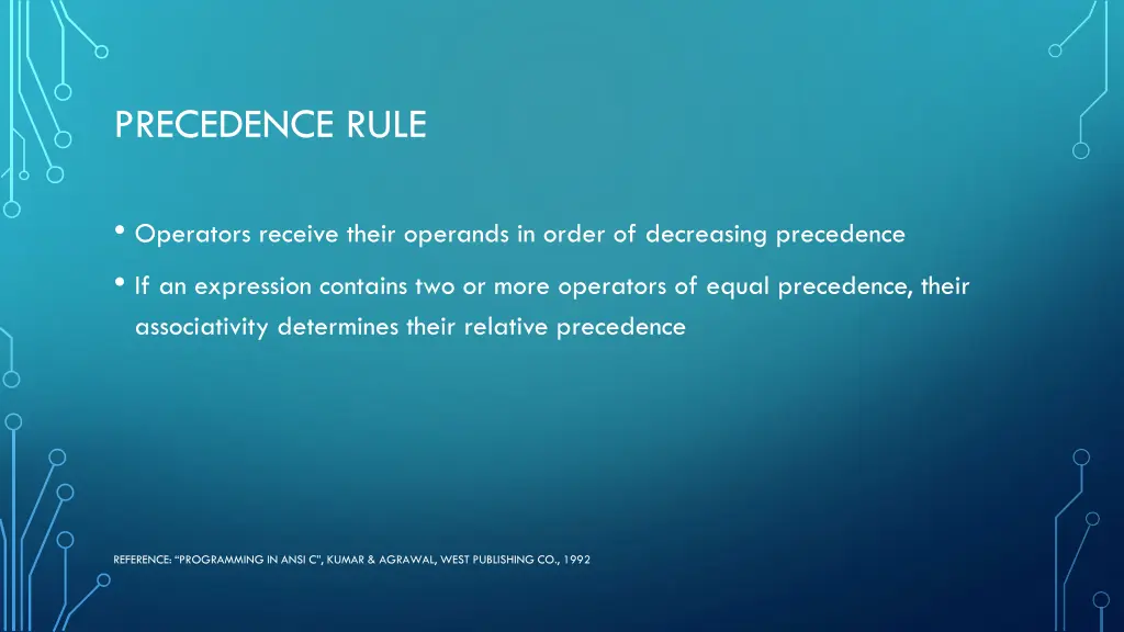 precedence rule