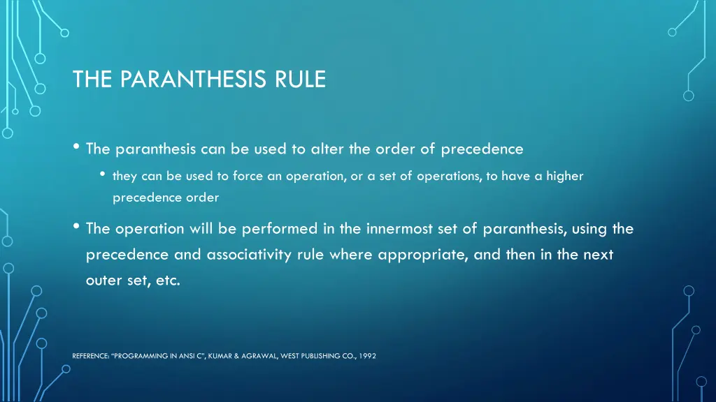 the paranthesis rule