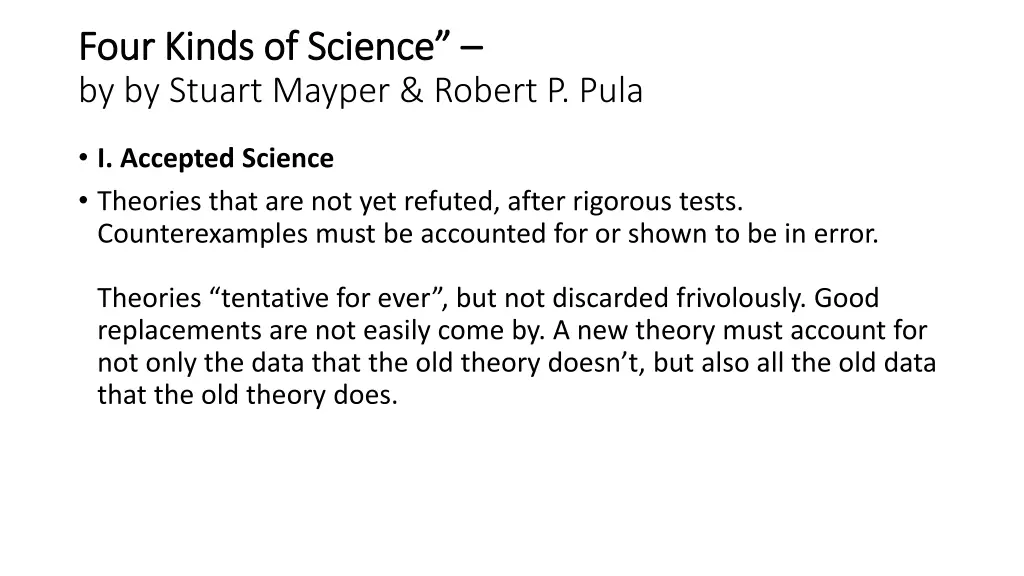 four kinds of science four kinds of science