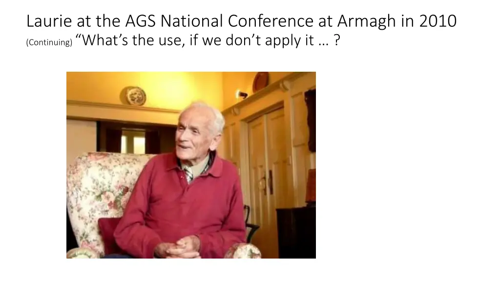 laurie at the ags national conference at armagh 1
