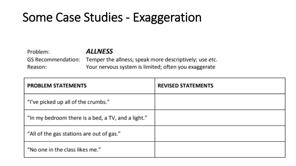 some case studies some case studies exaggeration 2