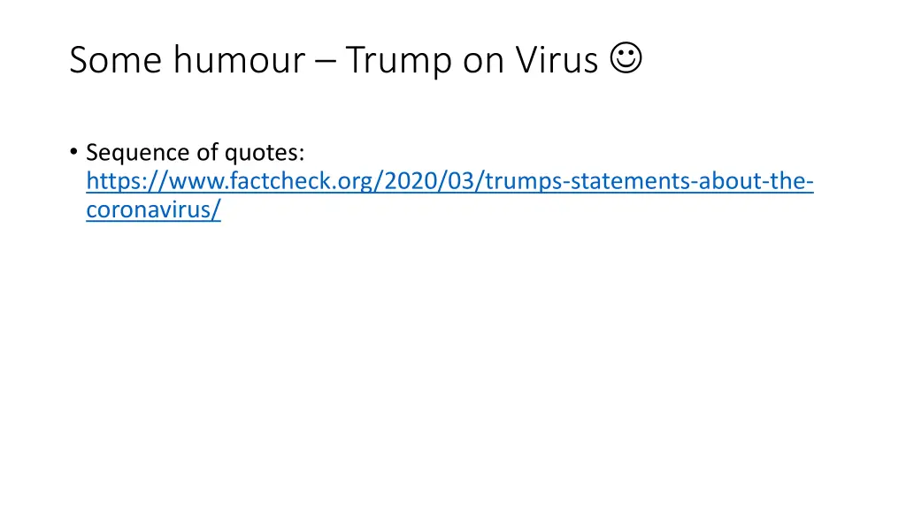 some humour trump on virus