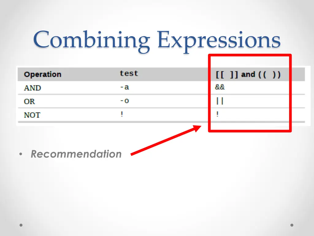 combining expressions