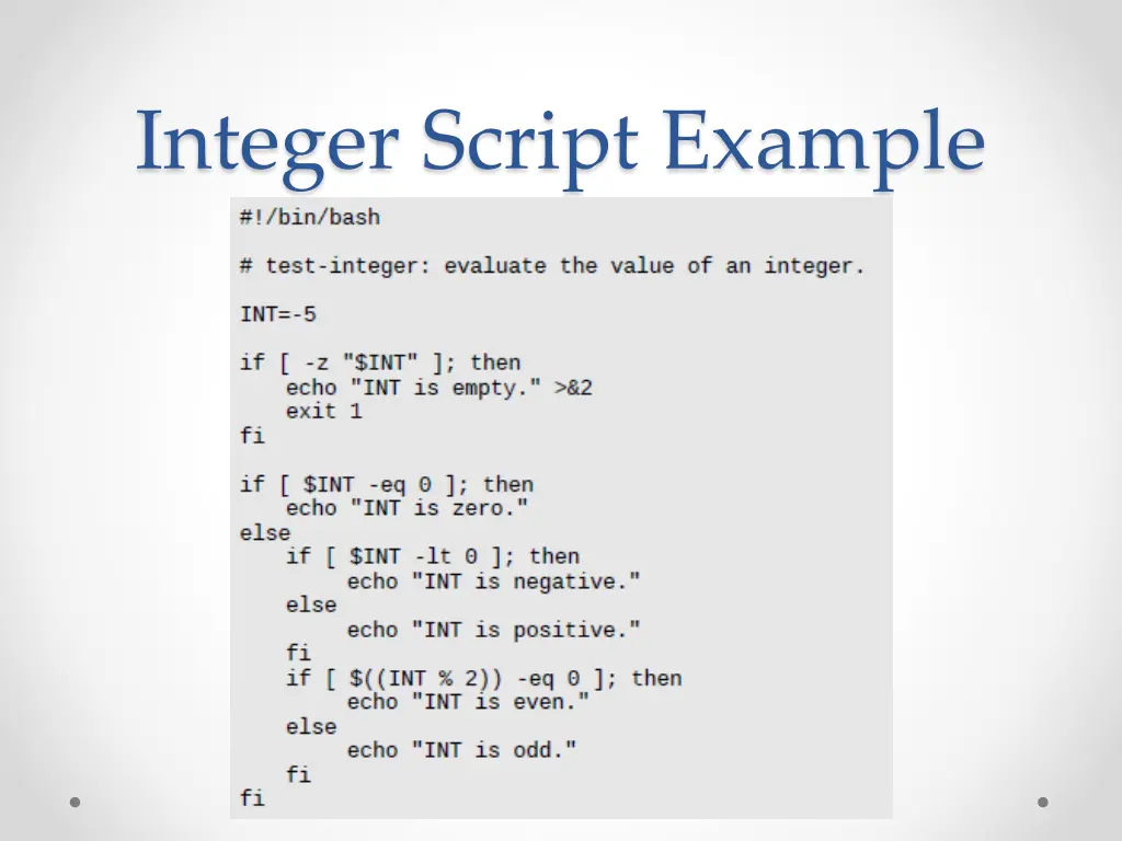 integer script example