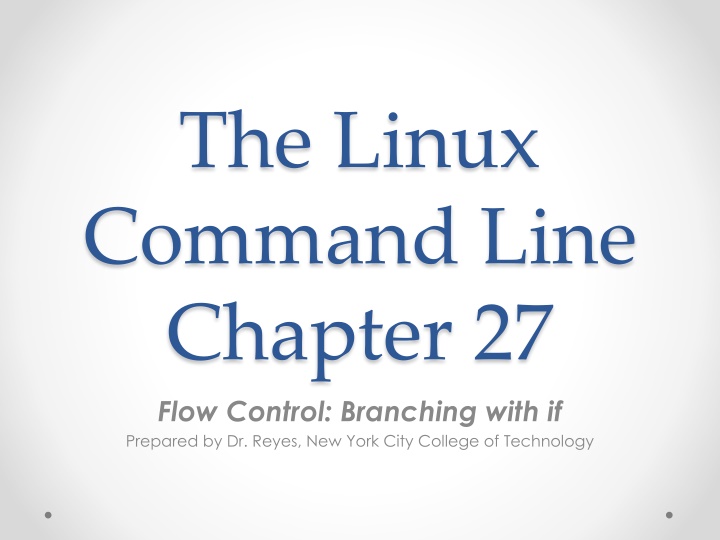 the linux command line chapter 27 flow control