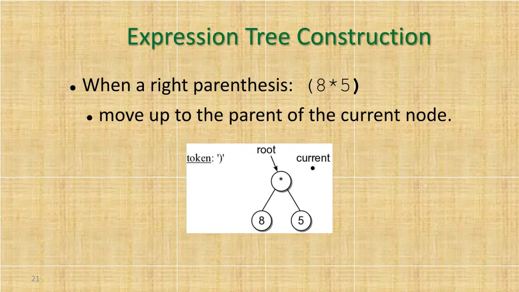 expression tree construction 6