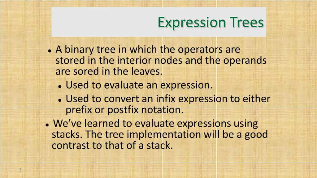 expression trees