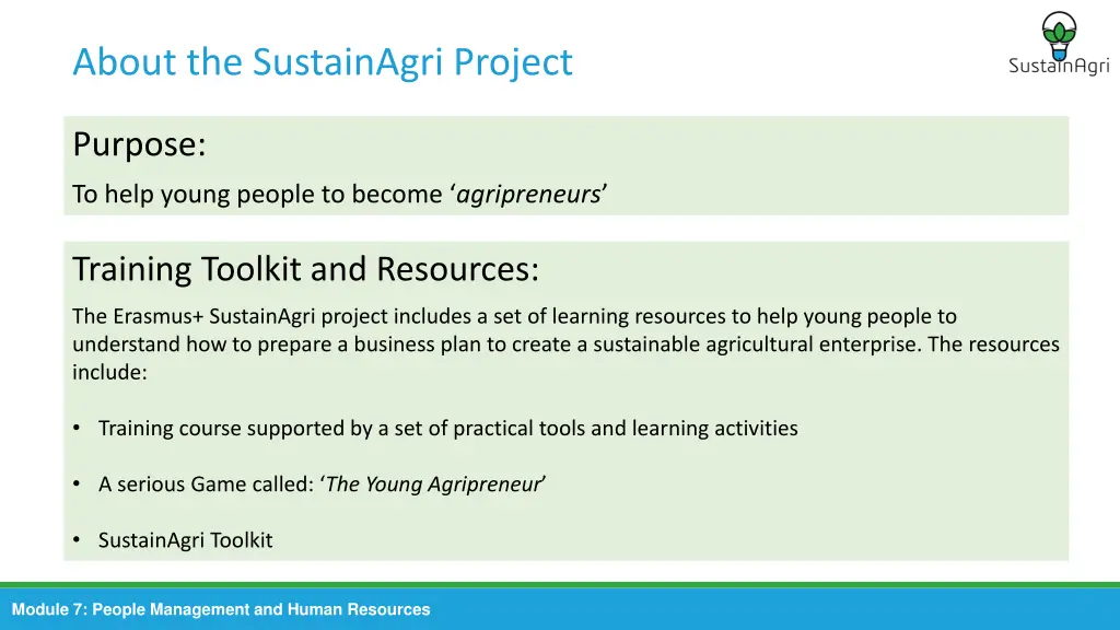 about the sustainagri project