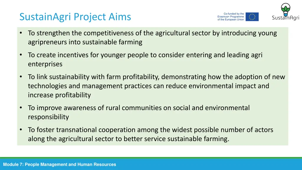 sustainagri project aims