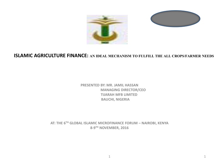 islamic agriculture finance an ideal mechanism