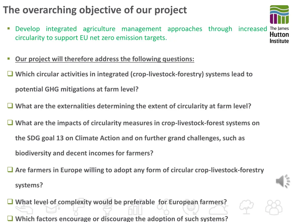 the overarching objective of our project