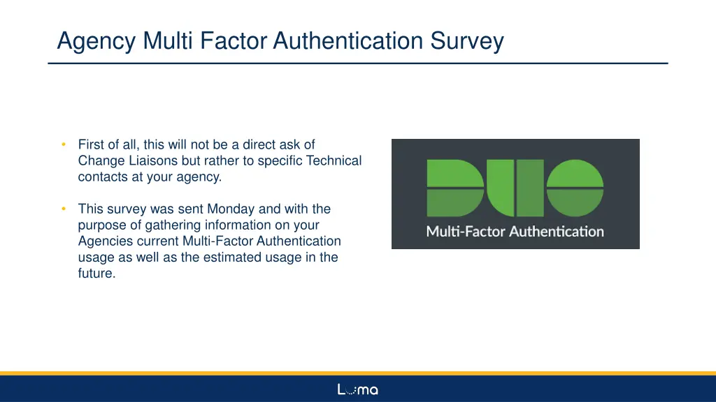 agency multi factor authentication survey