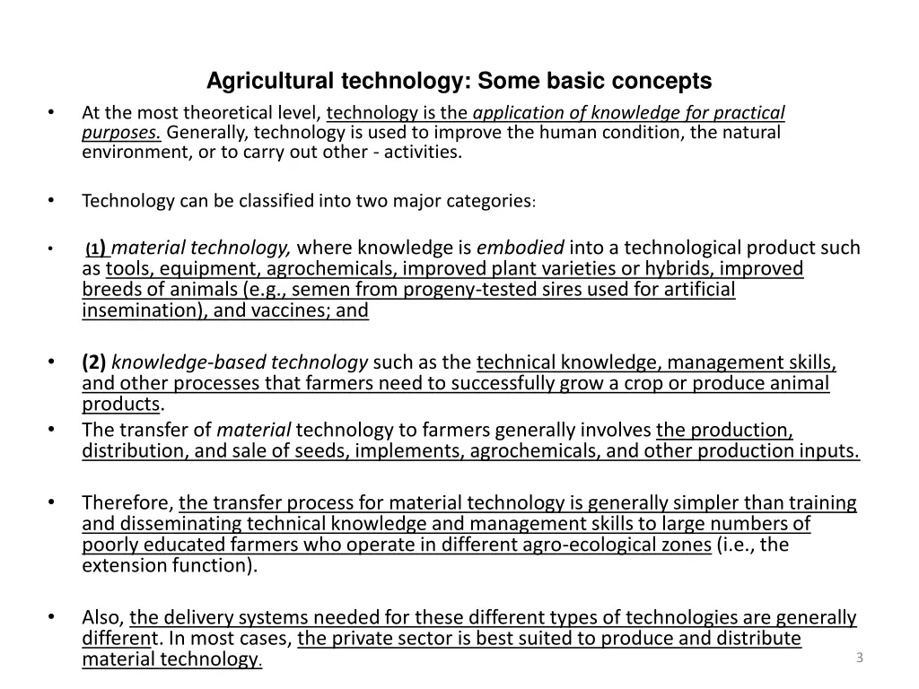 agricultural technology some basic concepts