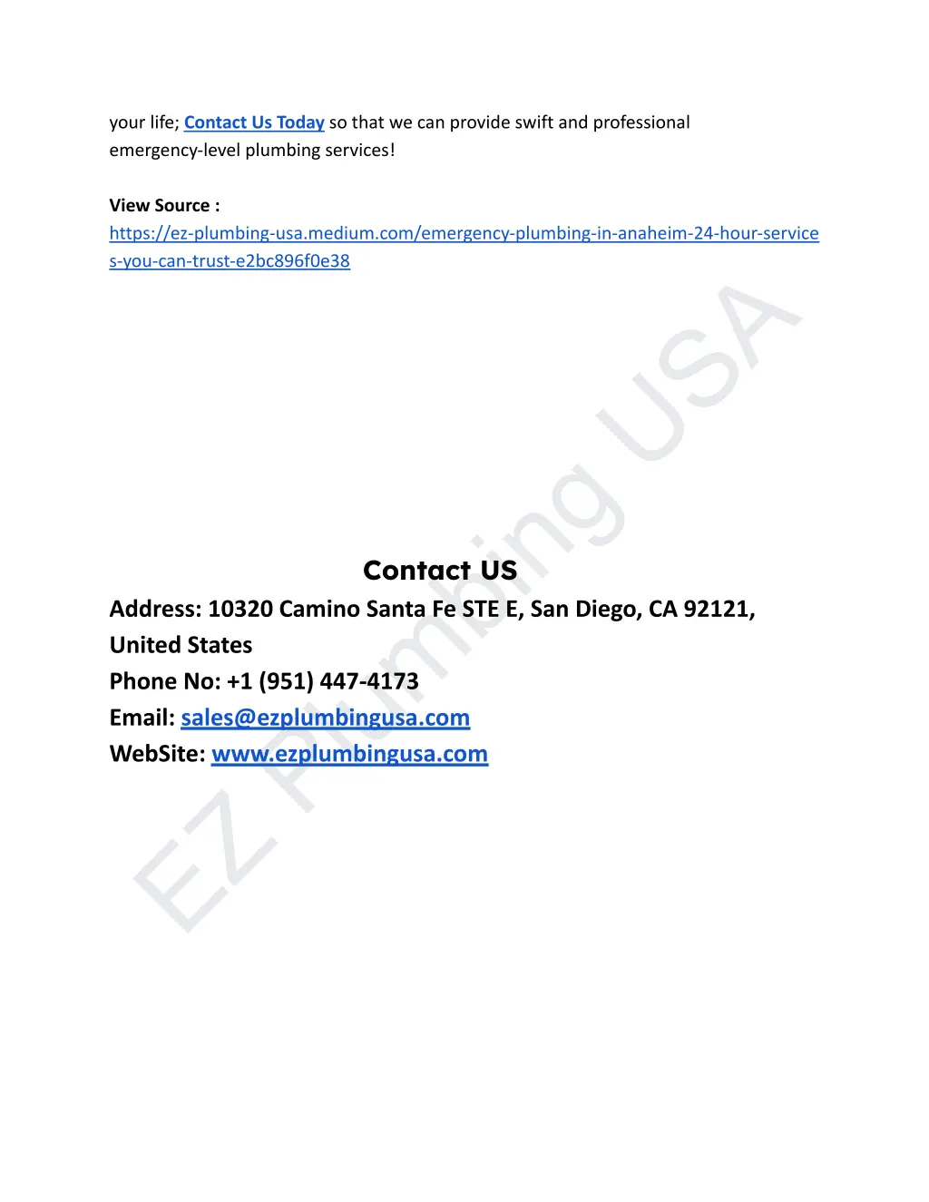 your life contact us today so that we can provide