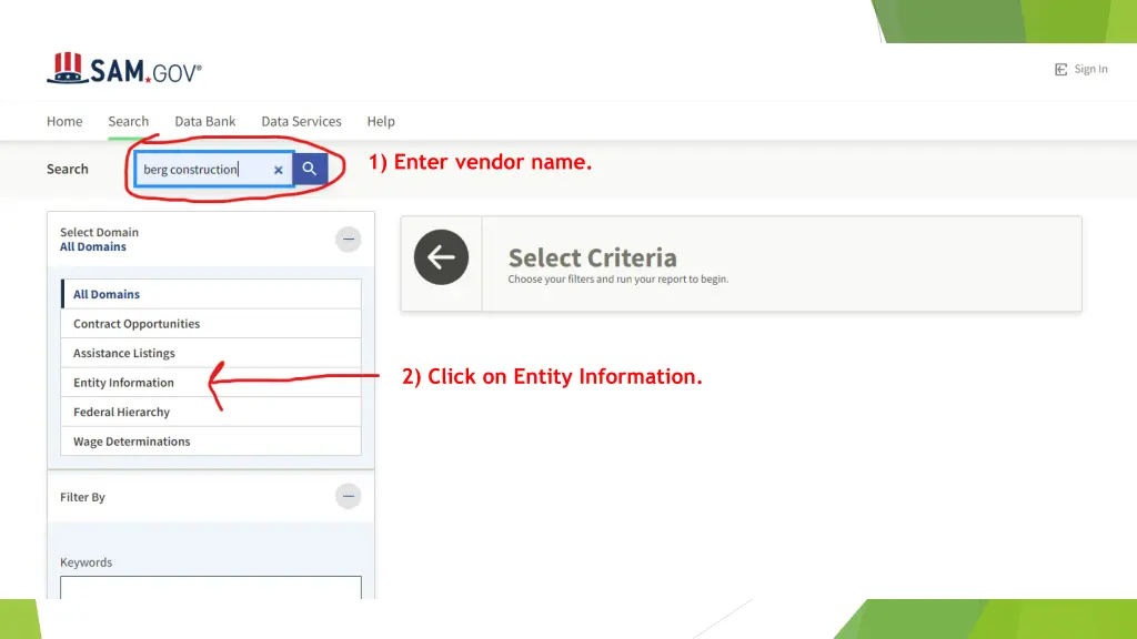1 enter vendor name