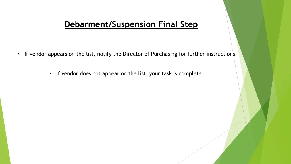 debarment suspension final step