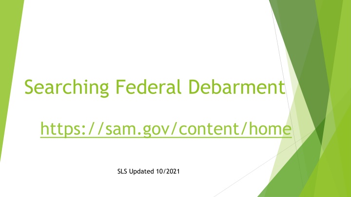 searching federal debarment