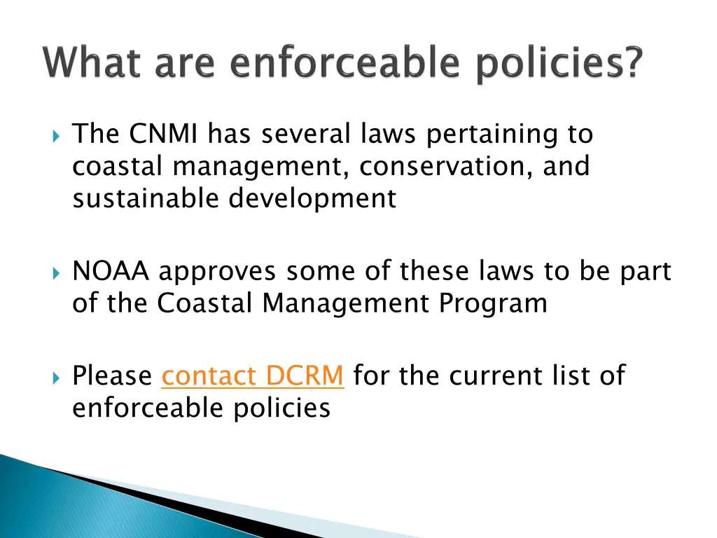 the cnmi has several laws pertaining to coastal