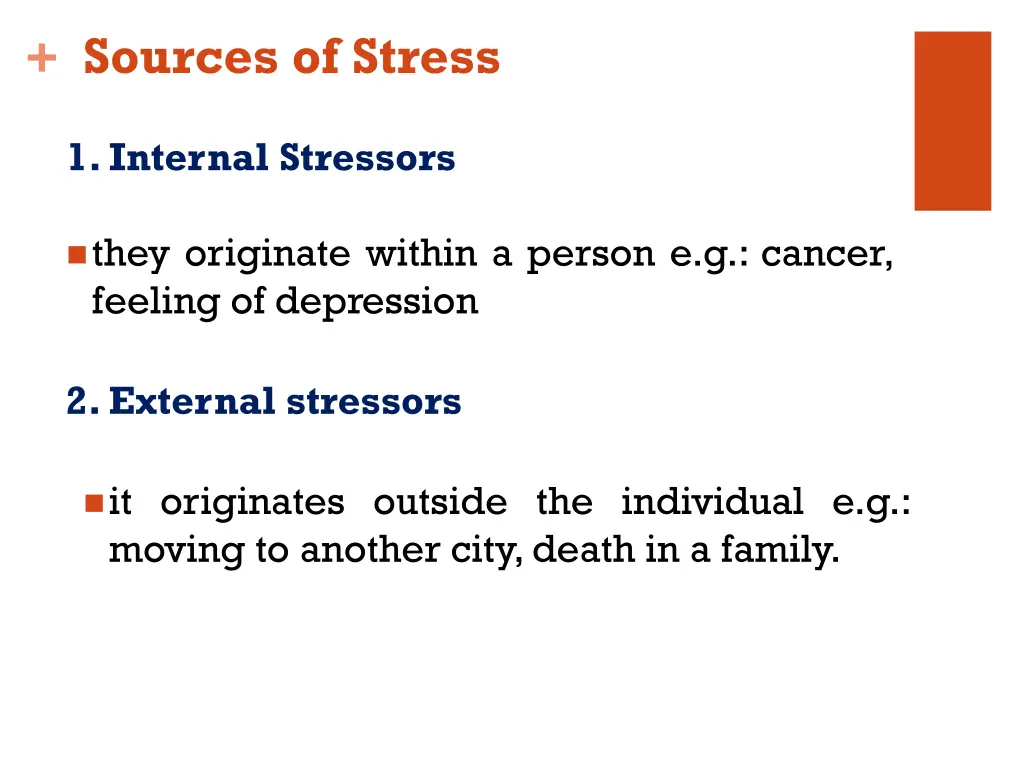 sources of stress