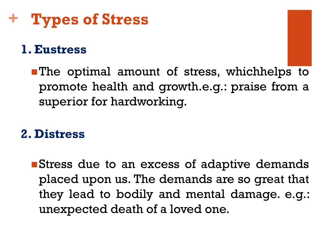 types of stress