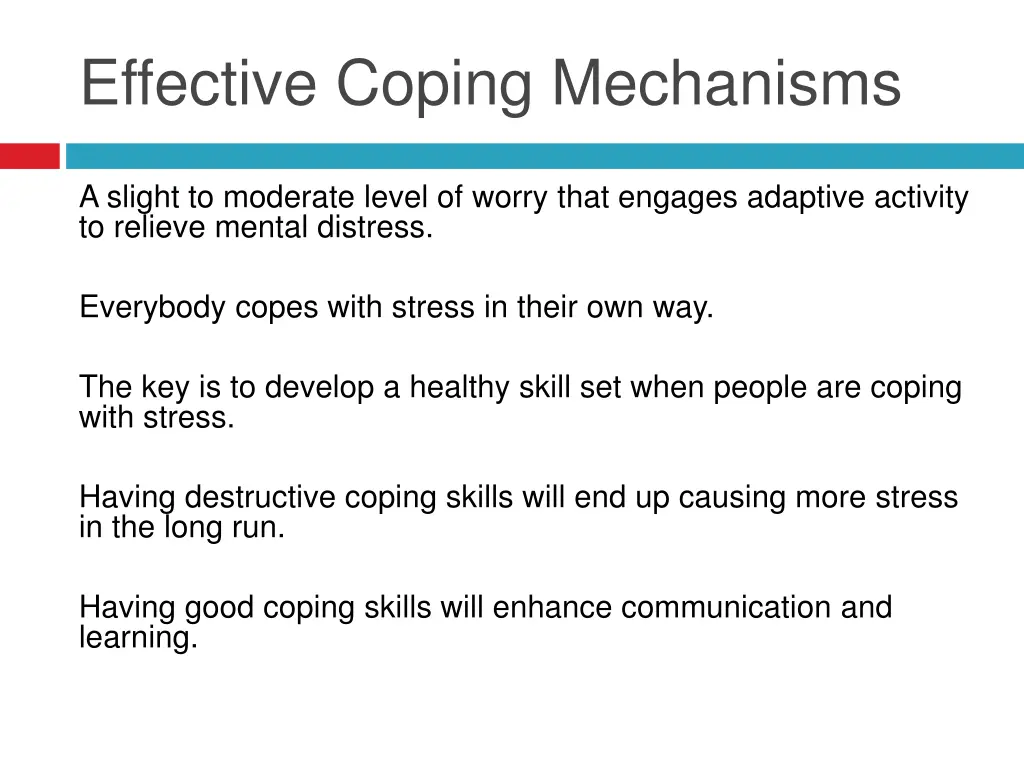 effective coping mechanisms