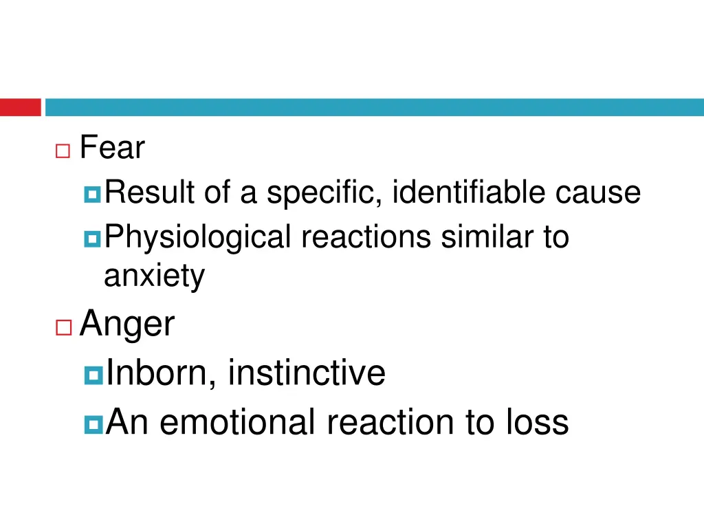 fear result of a specific identifiable cause