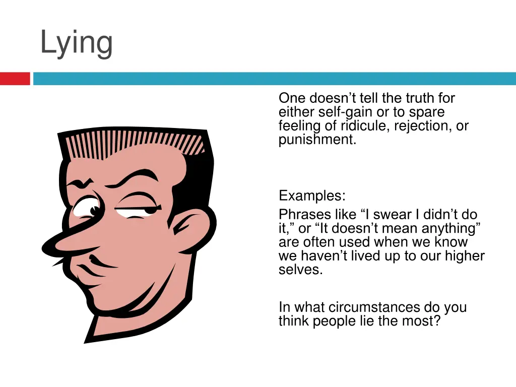 lying