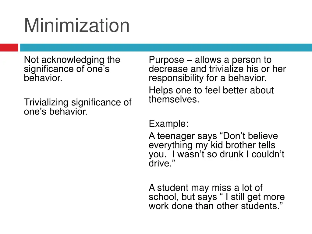 minimization