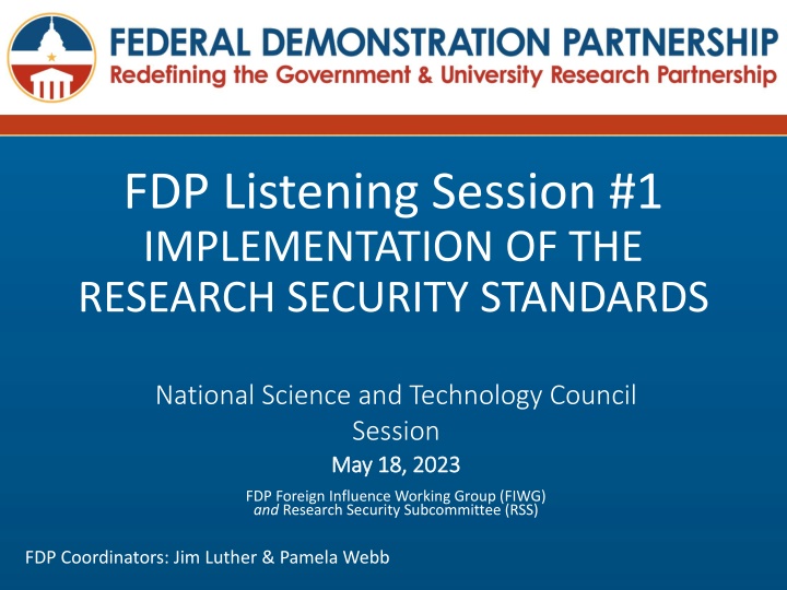 fdp listening session 1 implementation