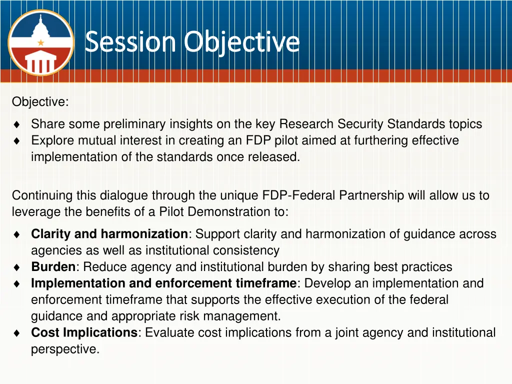 session objective session objective