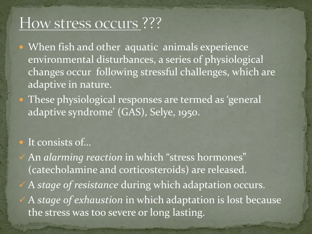 how stress 0ccurs
