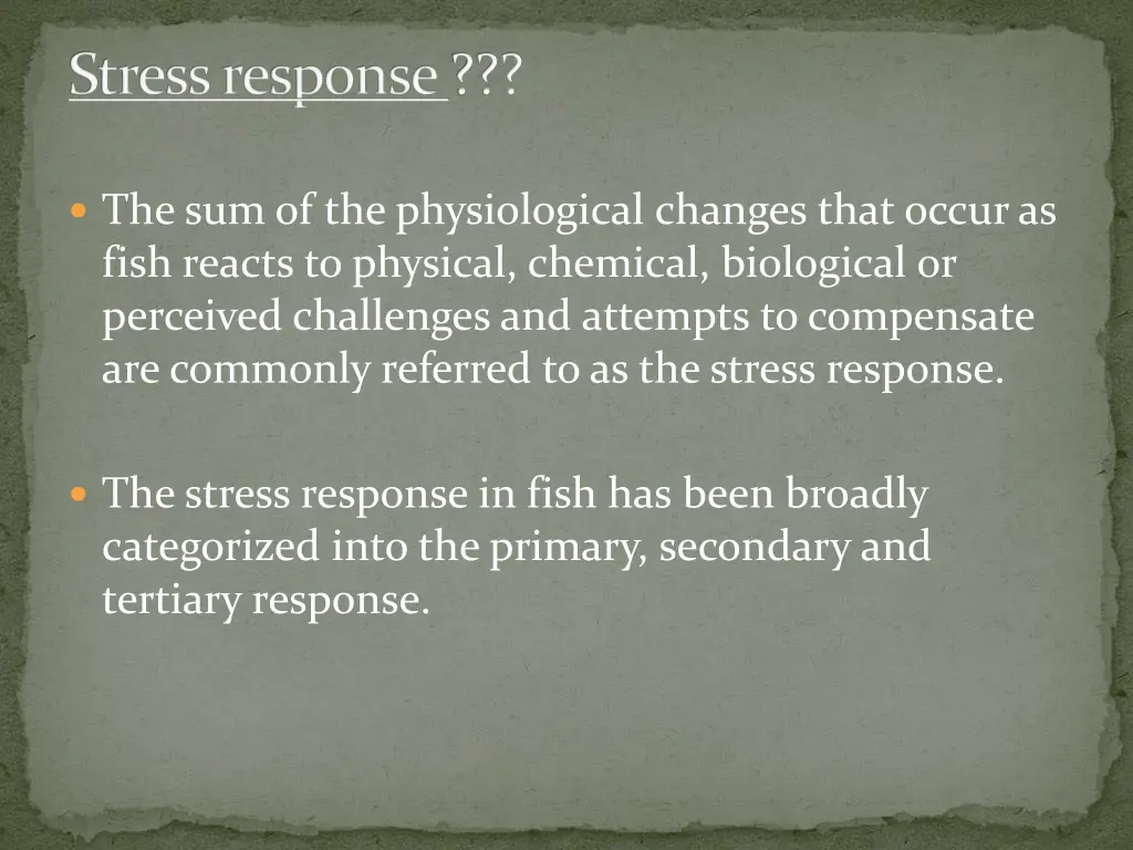 stress response