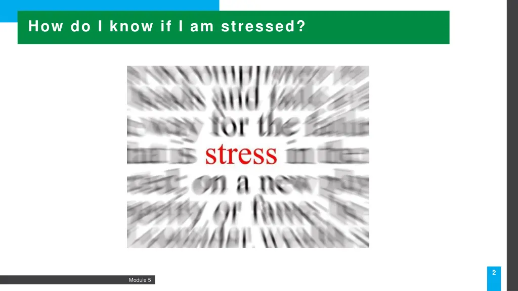how do i know if i am stressed