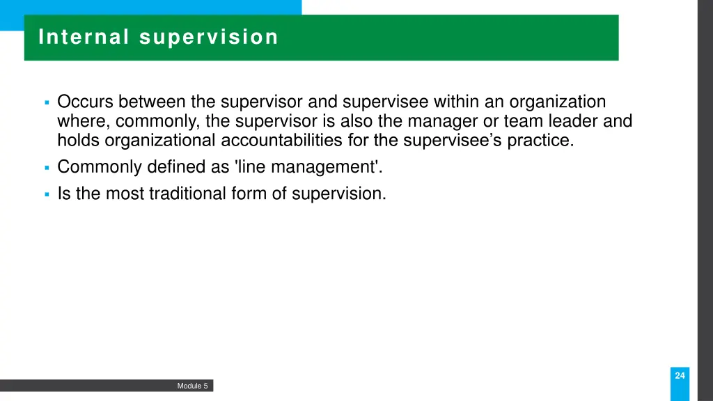 internal supervision