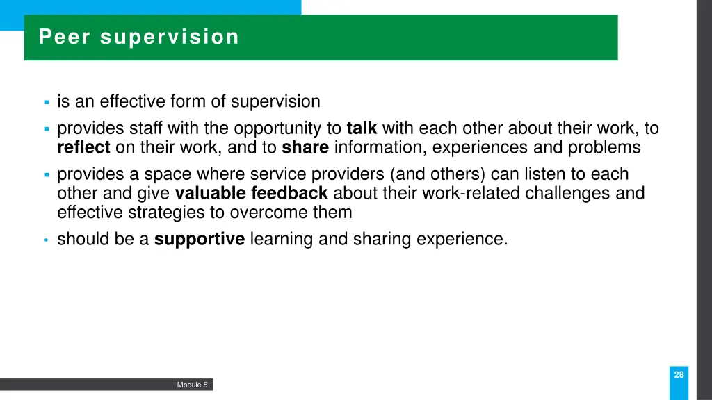 peer supervision