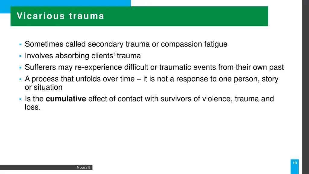 vicarious trauma
