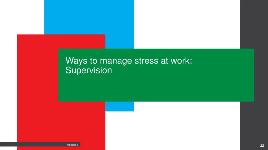 ways to manage stress at work supervision