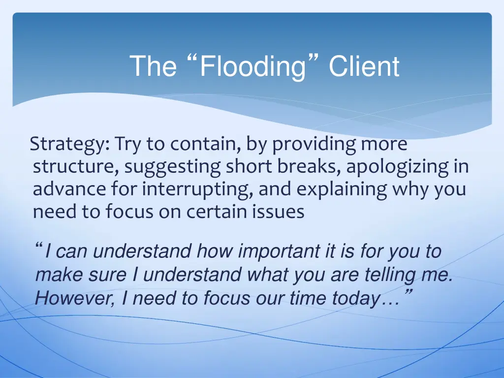 the flooding client 1