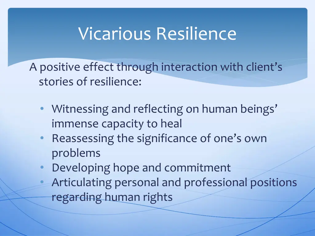 vicarious resilience