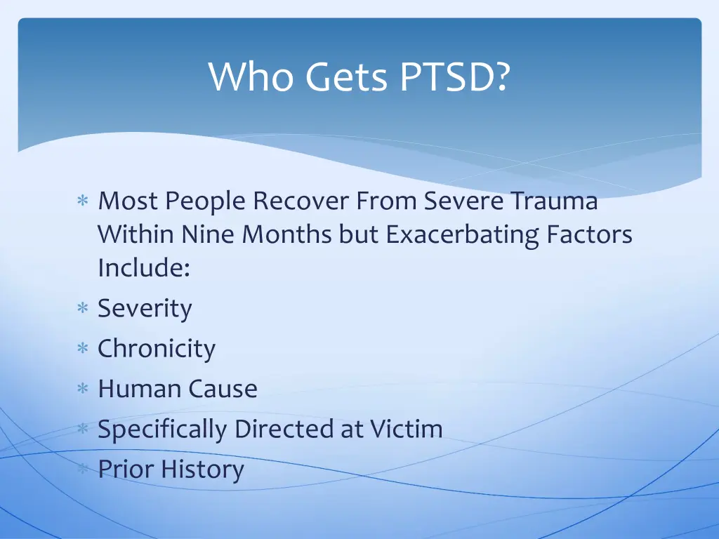 who gets ptsd