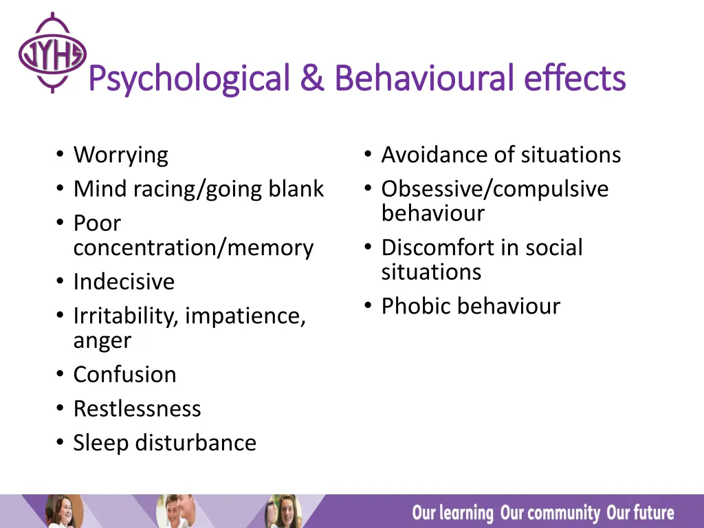 psychological behavioural effects psychological