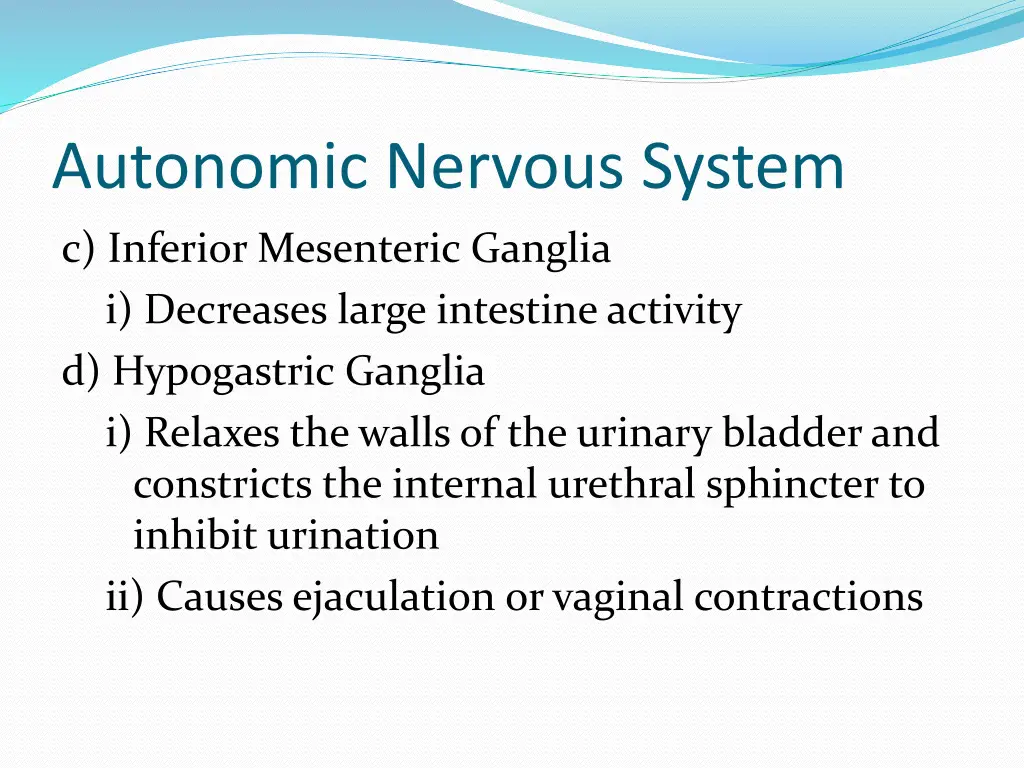 autonomic nervous system 10