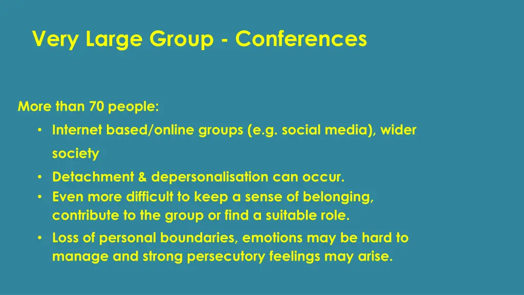 very large group conferences