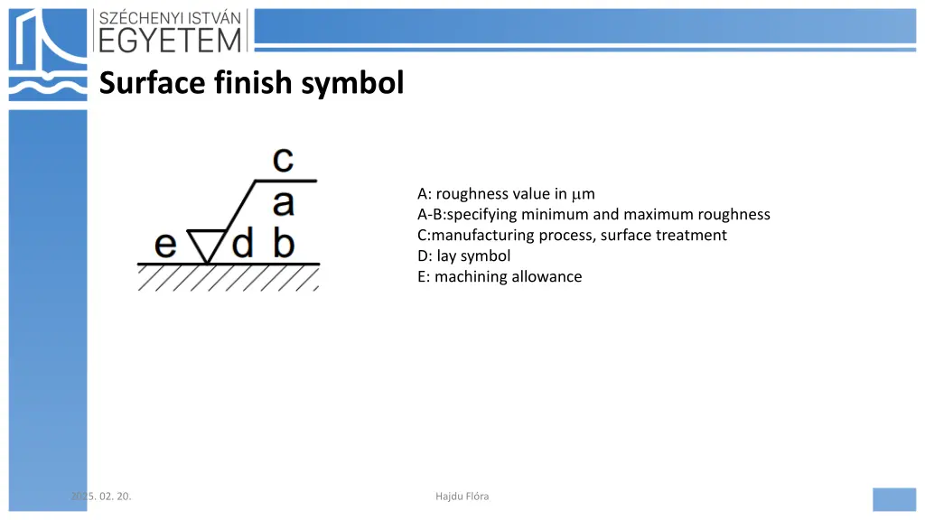 surface finish symbol