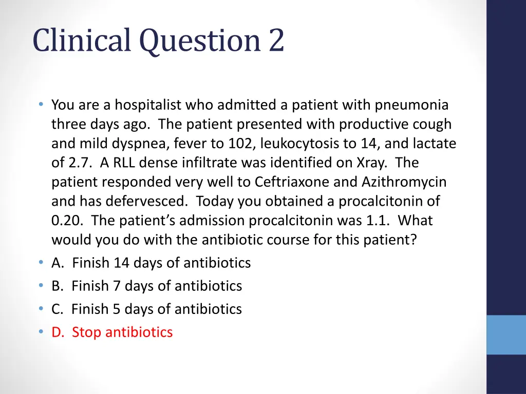 clinical question 2 1
