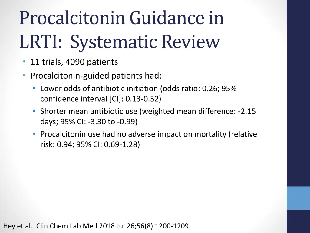 procalcitonin guidance in lrti systematic review
