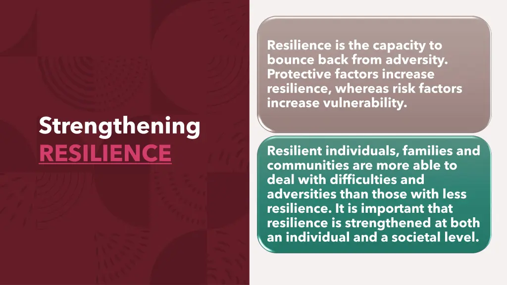 resilience is the capacity to bounce back from